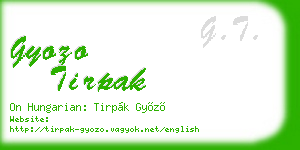 gyozo tirpak business card