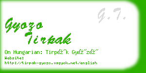 gyozo tirpak business card